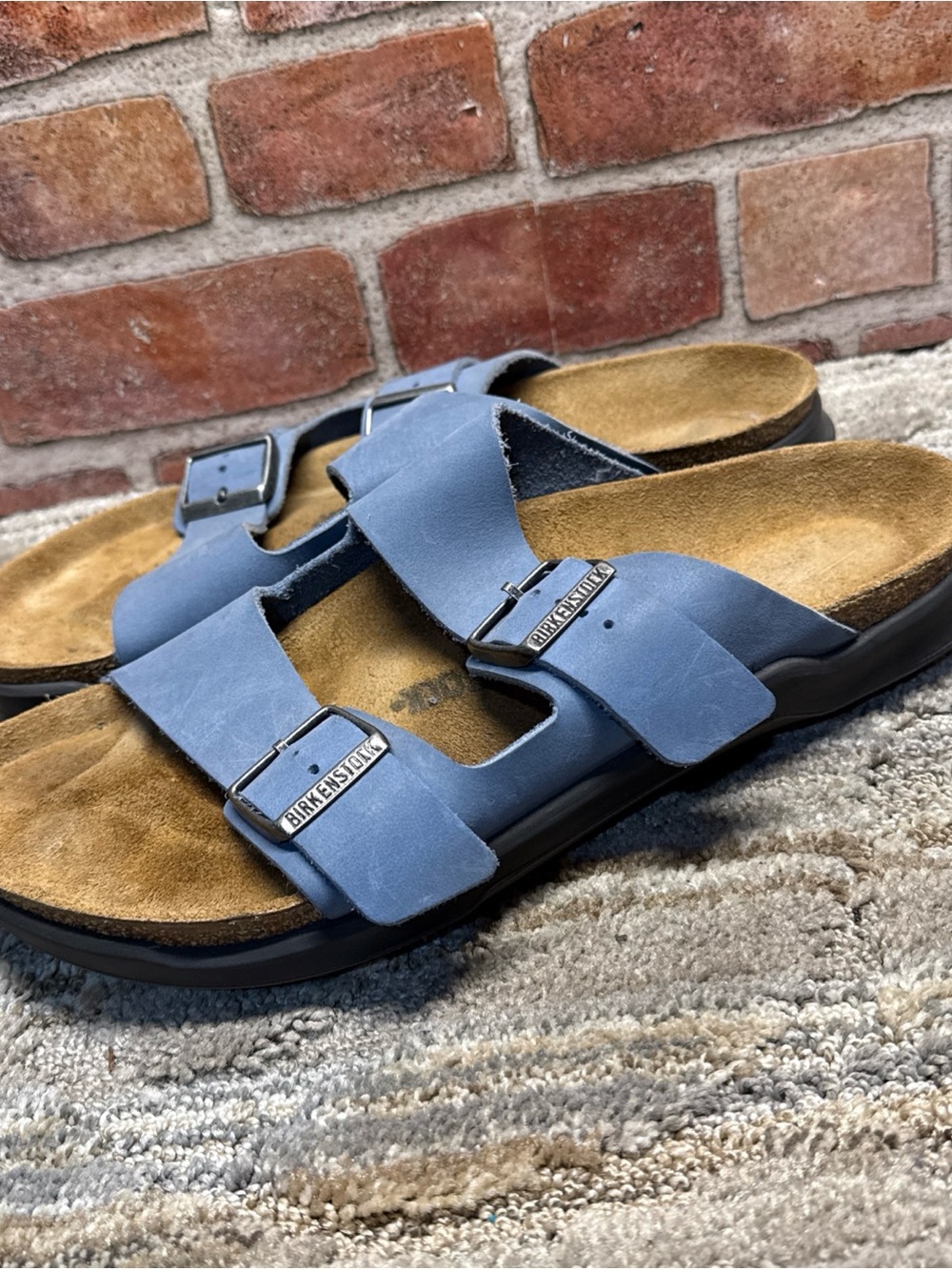 BIRKENSTOCK Arizona Crosstown Blue EU 44 Regular Fit Thick Sole Mens Size 11